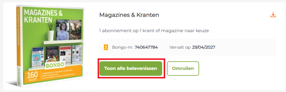 Hoe reserveer ik met de Bongo 'Kranten & Magazines'?