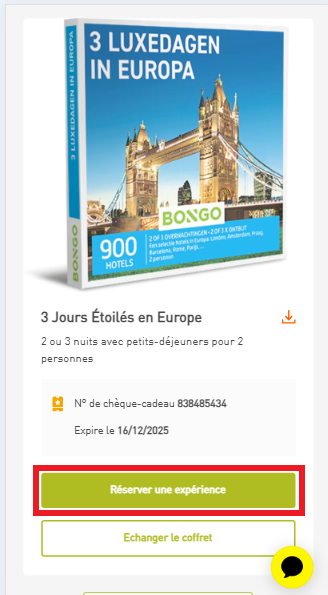 Comment puis-je réserver un séjour sur l'application