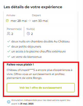 Comment puis-je réserver un séjour sur l'application